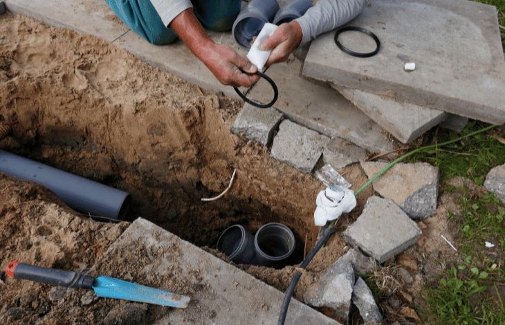 Sewer-Line-Laying